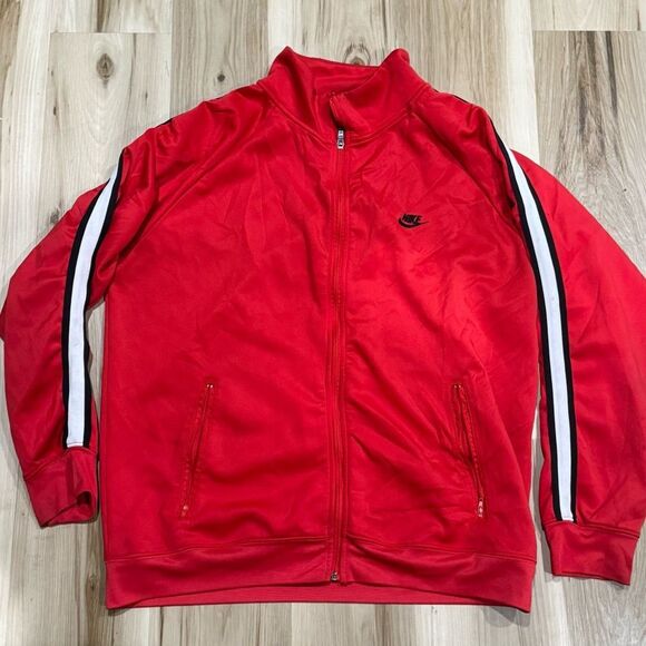 Nike Red Zip Up Track Jacket Men’s 2XL XXL - Picture 1 of 3